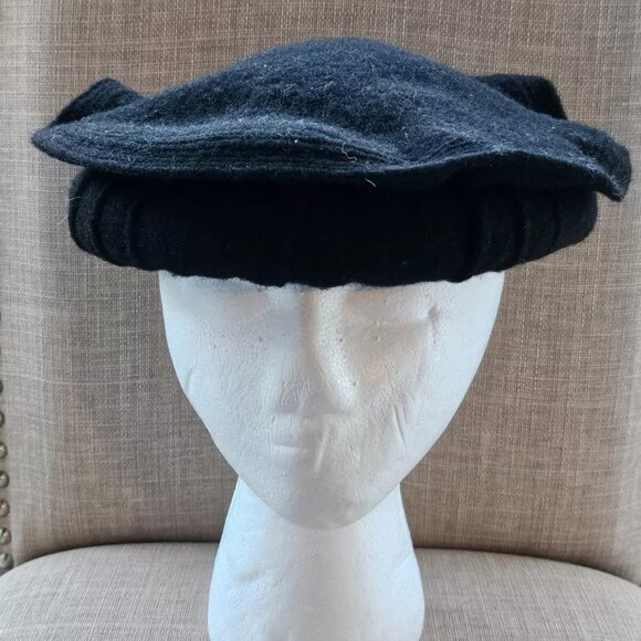 Men Winter Hat CHITRAL Topi Black Wool Round Cap Tradition Warm Hat Handmade - Picture 9 of 10